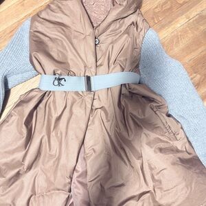 MonnaLisa Tan vintage teen puffer Jacket with Chic Design